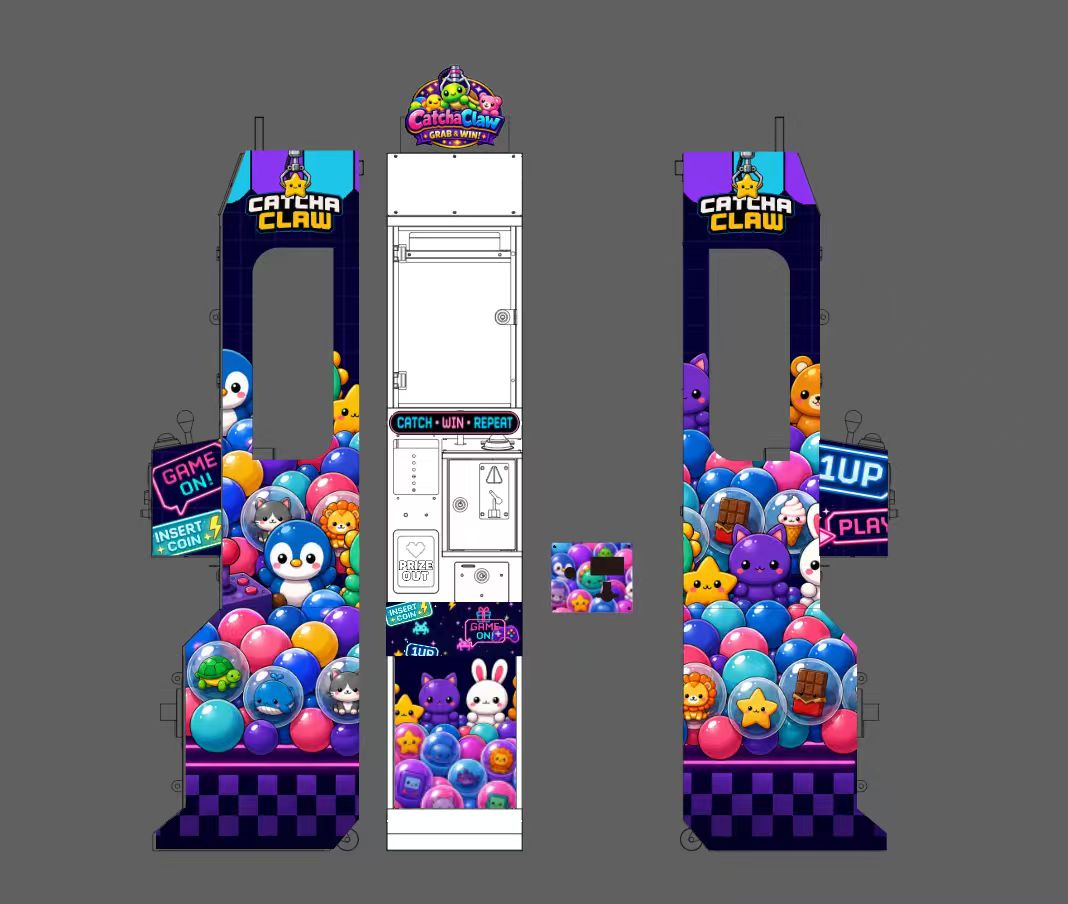 CatchaClaw vending machine wrap concept