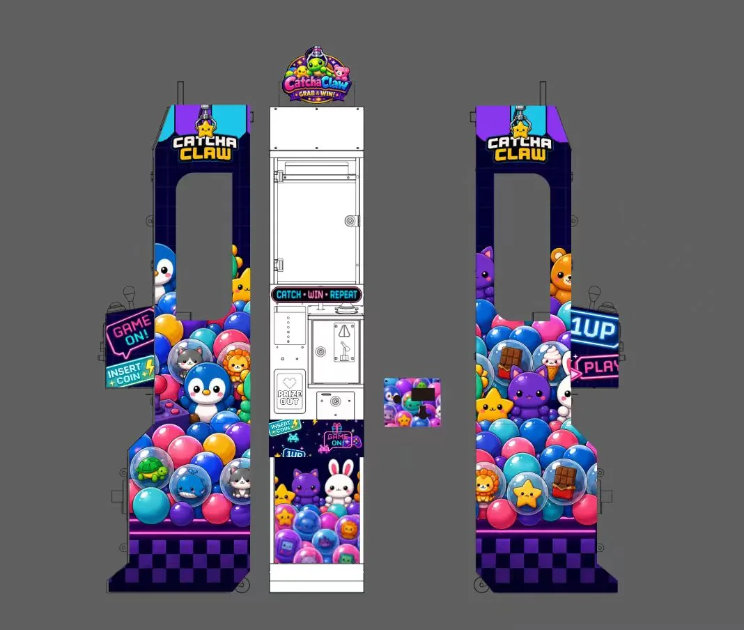 CatchaClaw vending machine wrap concept